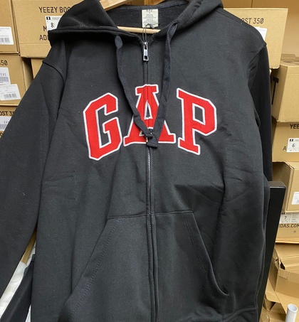 GAP Zip Hoodie (Black/Red)